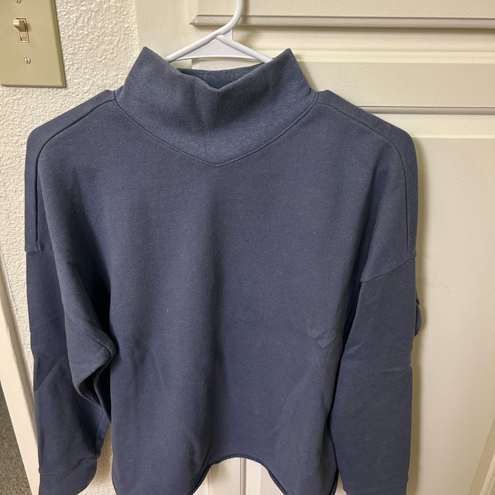Madewell Betterterry Midweight Mockneck Sweatshirt in Vintage Navy